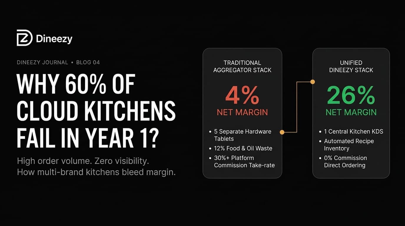 Why 60% of Cloud Kitchens Fail in Year 1 (And the Multi-Brand POS Stack That Keeps Margins Above 25%)