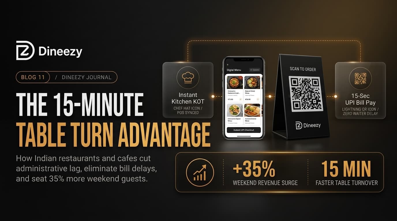The 15-Minute Table Turn Advantage: How Indian Restaurants and Cafes Serve 35% More Guests on Peak Weekends